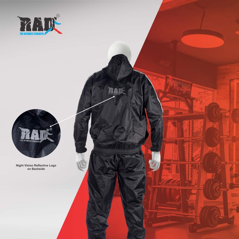 RAD Sauna Suit for men & women weight loss - Workout Sweat Suits with Hood - Fat Burning Suit - Boost Fat Burn (White, 3XL) - Image 4